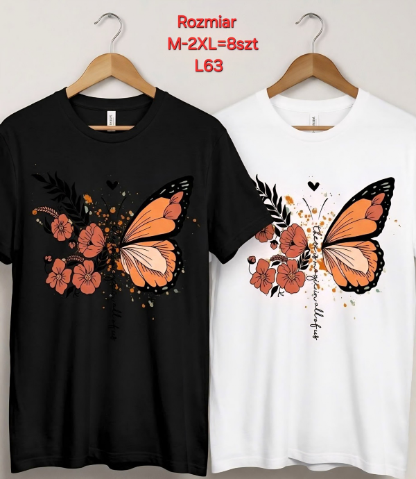 Bluzki damskie Roz M-2XL, Mix Kolor Paczka 8 szt